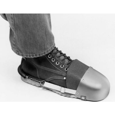 Ellwood sécurité femmes gardes-pieds en acier, manchette en cuir, attache rapide & Web Strap, 4" W, 1 paire