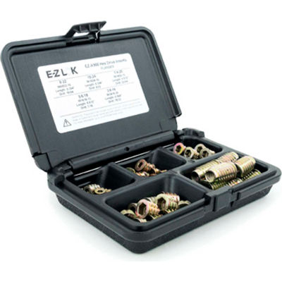 E-Z Hex™ Kit d'assortiment d'inserts filetés pour le bois mou - À brides - 8-32 à 3/8-16 - EZ-A900 (en)