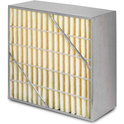 Global Industrial™ Boîte de filtre à air à cellules rigides avec support synthétique, MERV 15, 24 « L x 24 « H x 12 « D