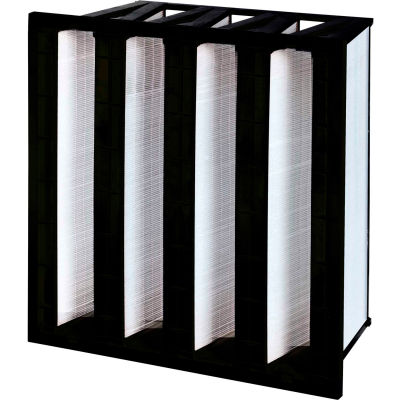 Global Industrial™ Bank Air Filter MERV 11, 75 % Eff., 24"L x 24"H x 12"D, 4V