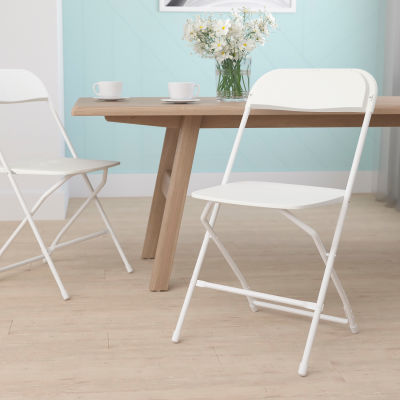 Chaise pliante de plastique Flash Furniture - Blanc - Qté par paquet : 10