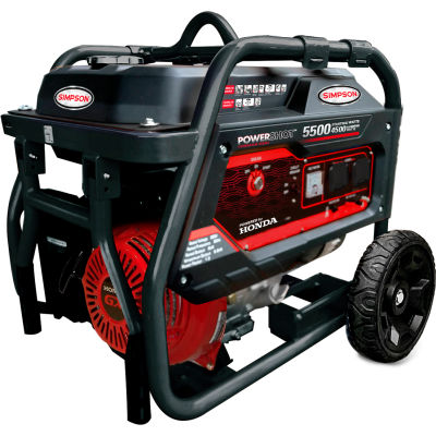 Simpson® Générateur portable industriel de 4500 W, Moteur Honda GX270, Noir