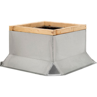 Fantech Fixed Non-Ventilated Curb 5ACC32FT, 32-1/2" Square x12"H, Galvanized Steel
