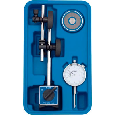 Fowler 52-585-125-0 Fine Adjust Mag Base avec AGD White Face Indicator Set