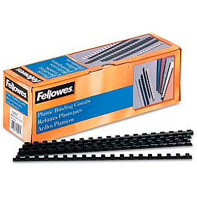 Peignes en plastique Fellowes® - Cycle 5/16" arrière, 40 feuilles, noir, 100/Pack - Qté par paquet : 30