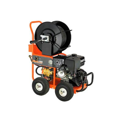 General Wire JM-3000-B Gas Water Jet w/ 200'x3/8" Hoses, Nozzle Set & Cleaning Tool