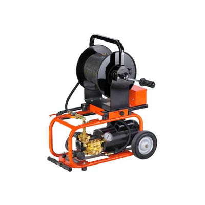 General Wire JM-1450-C Electric Water Jet Drain W/150' x 1/4" Hose, 75' x 1/8" Hose & (2)Nozzle Sets