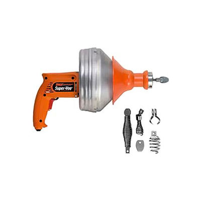 General Wire SV-A-WC Super-Vee Drain Cleaning Machine W/ 25' x 1/4" & 25' x 3/8" Cables & Cutter Set
