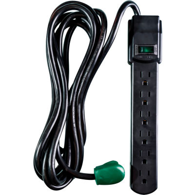 Surge Protected Power Strip, 6 prises, 15A, 250 Joules, 6' Cord