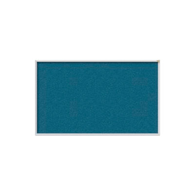 Ghent 3' x 5' Bulletin Board - Ocean Vinyl Surface - Silver Frame