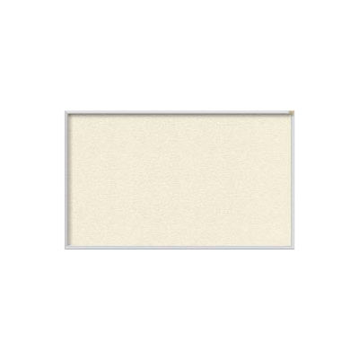 Ghent 4' x 10' Bulletin Board - Ivory Vinyl Surface - Silver Frame