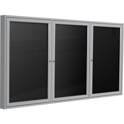 Conseil d'administration de Gand - Intérieure / extérieure - 3 porte(s) - Black Flannel w/Silver Frame - 36 po x 72 po