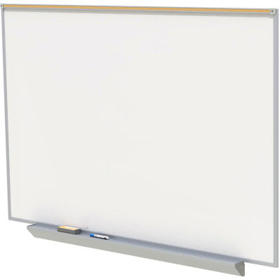 Gand 48" x 96" Magnetic Projection Whiteboard - Porcelaine - Cadre en aluminium