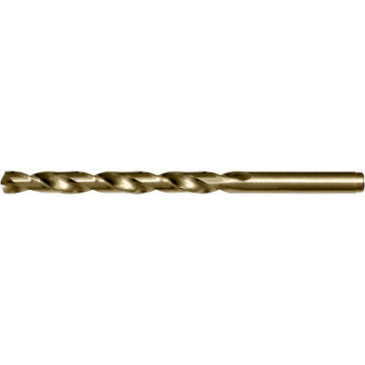 Cle-Line 1802 #10 Cobalt Heavy-Duty Straw 135 Split Point Jobber Length Drill - Qté par paquet : 12