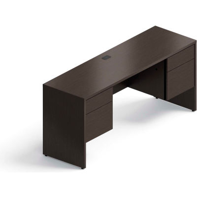 Global™ Credenza - Double Pedestal - 66" - Dark Espresso - Genoa Series