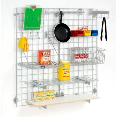 Global Industrial™ Wire Grid Panel With Wall Mount Hook - Poly-Green - 60"W x 36"D