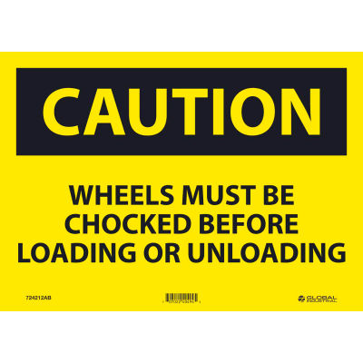 Global Industrial™ Les roues de prudence doivent être chocked Avant, 10x14, Aluminium