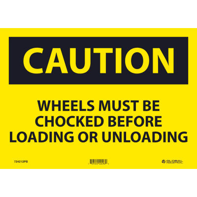 Global Industrial™ Les roues de prudence doivent être chocked avant, 10x14, vinyle sensible à la pression