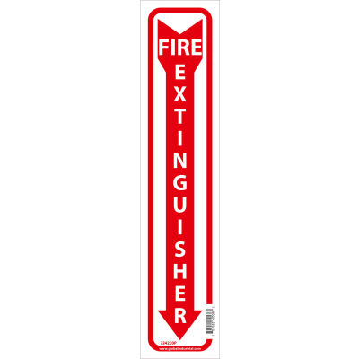 Global Industrial™ Fire Extinguisher Sign, 18x4, Vinyle sensible à la pression