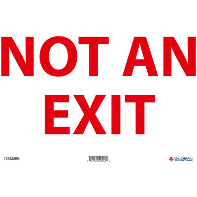 Global Industrial™ Not An Exit Sign, 14''W x 10''H , Plastique rigide