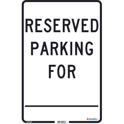 Global Industrial™ Reserved Parking For, 18x12, 0,04 Aluminium