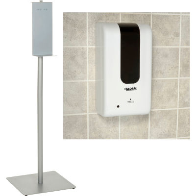 Global Industrial™ Automatic Hand Sanitizer Dispenser Starter Kit w/ Stand