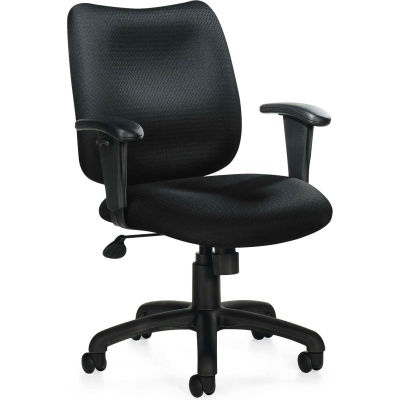 Offices To Go™ Managerial Tilter Chair with Arms - Fabric - Black