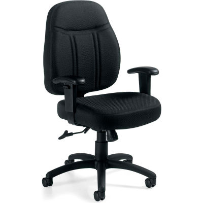 Bureaux à Go™ direction basculant Chaise avec bras - Tissu - Noir
