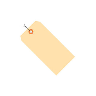#8 Manila Pre-Wired Tag, 13 Point Size 6-1/4" x 3-1/8" - 1000 Pack
