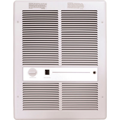 TPI ventilateur chauffage mural avec ventilateur Summer interrupteur H3317T2SRPW - 4800W 240V blanc