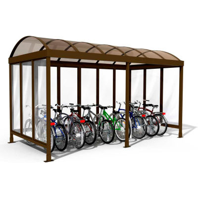 Abri vélo de transit 7-10 14'8"L x 7'5"W - 10 Capacité de vélo - Toit de baril