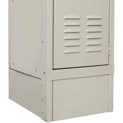 Hallowell KCFB18PT Steel Locker Accessory - Closed Front Base 18"W x 6"H - Tan