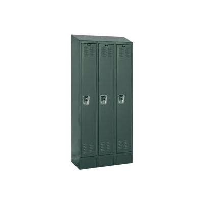 Hallowell URB3258-1ASB-HG Ready-Built II Locker Single Tier 3 Wide - 12 x 15 x 72 - Dark Gray