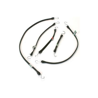 15" Black Rubber Tarp Strap - Packs of 10 - Pkg Qty 2