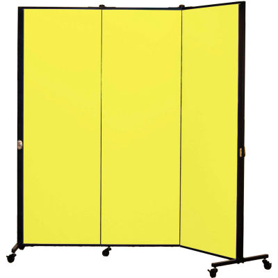 Healthflex Portable Medical Privacy Screen, 3-Panel, Primary Yellow