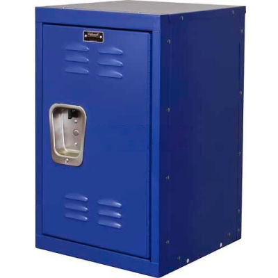 Hallowell® 1-Tier 1 Door Kid Mini Locker, 15 « L x 15 » P x 24 » H, Grand Chelem Bleu, Non assemblé
