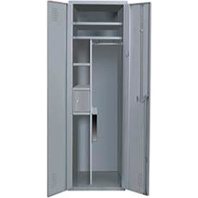 Hallowell® Emergency Response All-Welded Equipment Locker, 24 po L x 24 po P x 72 po H, gris, assemblé