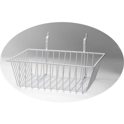 Horizon Mfg. White Wire Basket, 5084-W, 12"L X 12"W X 8"H