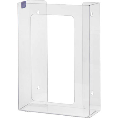 Horizon Mfg. Top Loading Plastic Glove Box Dispenser, Holds 3 Boxes, 15-1/4"H x 11"W x 4"D, Clear
