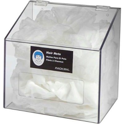 Horizon Mfg. 1-Compartment Clear Hair Net/Beard Cover/Shoe Cover/Arm Protector Dispenser