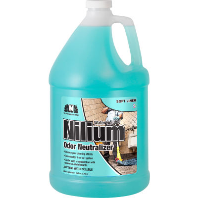 Nilium® désodorisant soluble dans l’eau, Nilium de linge souple, bouteille gallon, 4 bouteilles/étui
