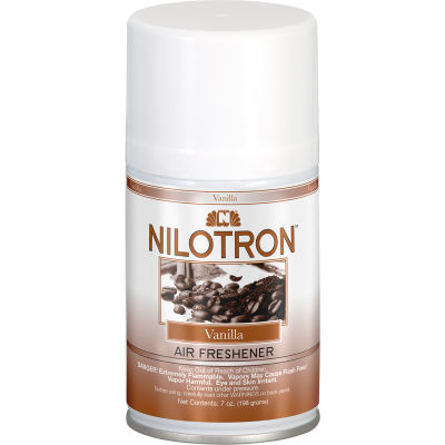 Adulcorants d’air nilotron mesurés, parfum de vanille, 7 oz. Recharge, 12/Caisse