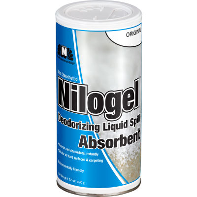 Nilogel™ poudre absorbante liquide, récipient de 12 oz, 6/caisse, parfum frais
