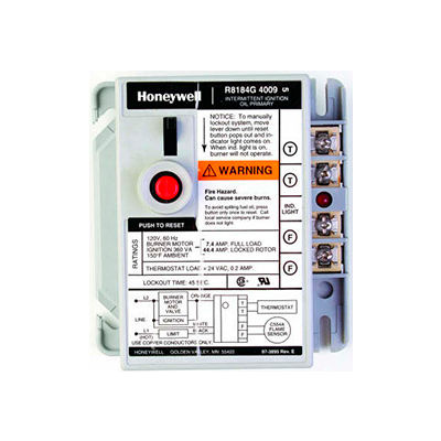 Honeywell Protectorelay Oil Burner Control W / 45sec lock-outer Timing R8184G4009