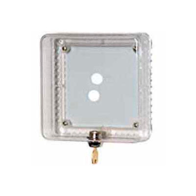 Couvre-Thermostat Honeywell médium W / Beige peint couvercle en acier anneau Opaque Base plaque murale TG511D1004