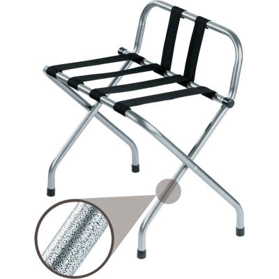 Powder Coat Hammertone Finish Luggage Rack With Back - Pkg Qty 4