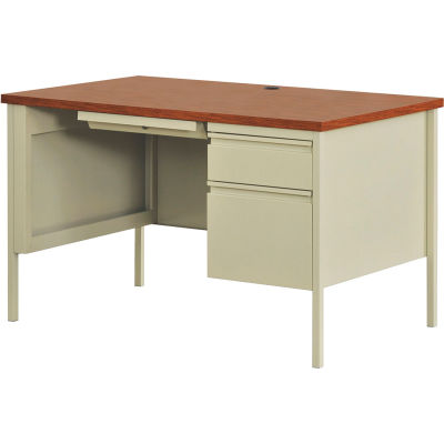 Hirsh Industries® acier Desk - Piédestal de droite seule - 30 po x 48 po - Mastic/chêne - Série HL10000