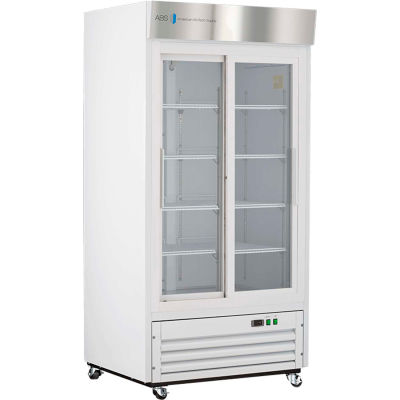 Réfrigérateur de laboratoire standard American Biotech Supply, porte vitrée de 33 pi³