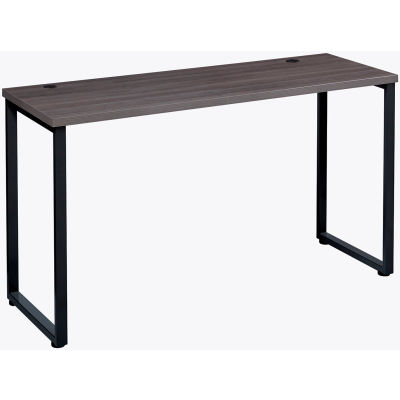 Interion® Open Plan Standing Height Desk - 48 po l x 24 po P x 40 po H - Charbon de bois haut avec pattes noires