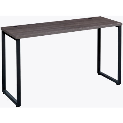 Interion® Open Plan Standing Height Desk - 72"W x 24"D x 40"H - Charcoal Top with Black Legs